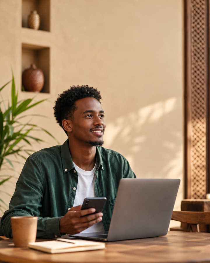 Somali job seeker preparing a CV · Shaqo-doone Soomaali ah